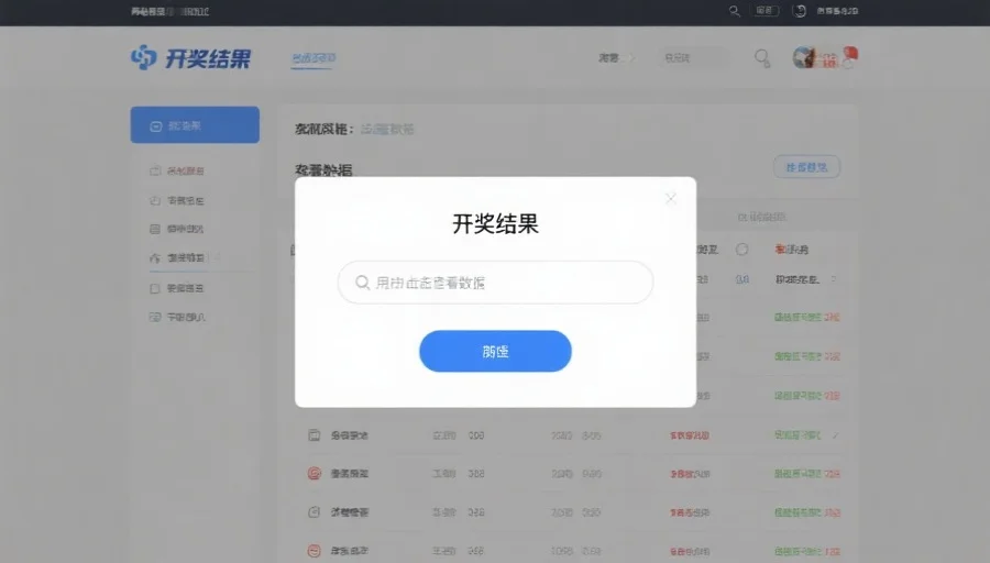 开奖结果栏目界面