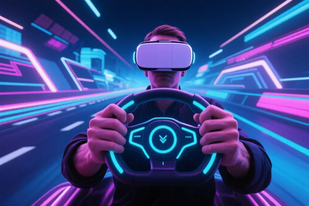 VR头显用户体验虚拟赛车